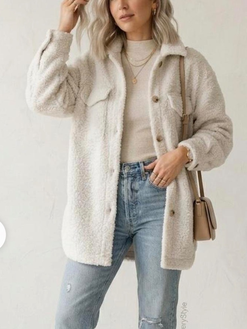 H&M  Sherpa Shacket Jacket